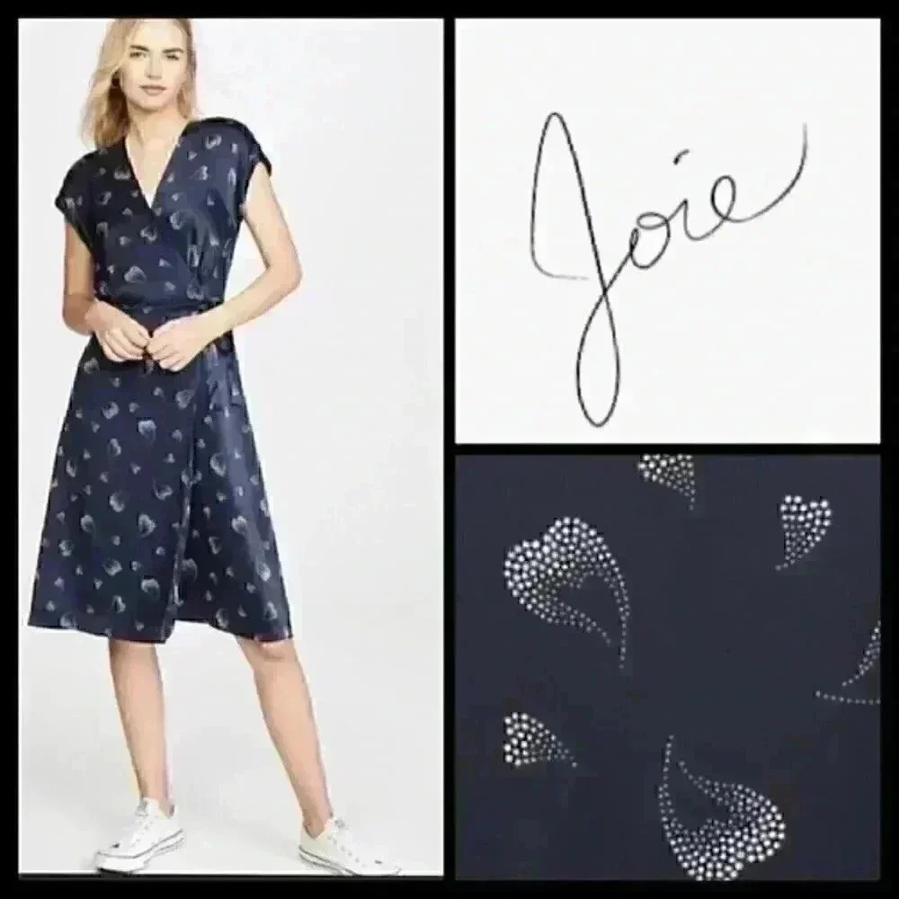 Joie Bethwyn B Silk Wrap Dress - Picture 2 of 9